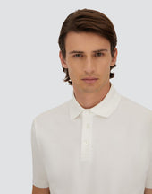 Jersey Knit Effect Polo Shirt