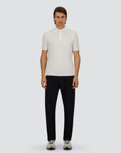 Jersey Knit Effect Polo Shirt