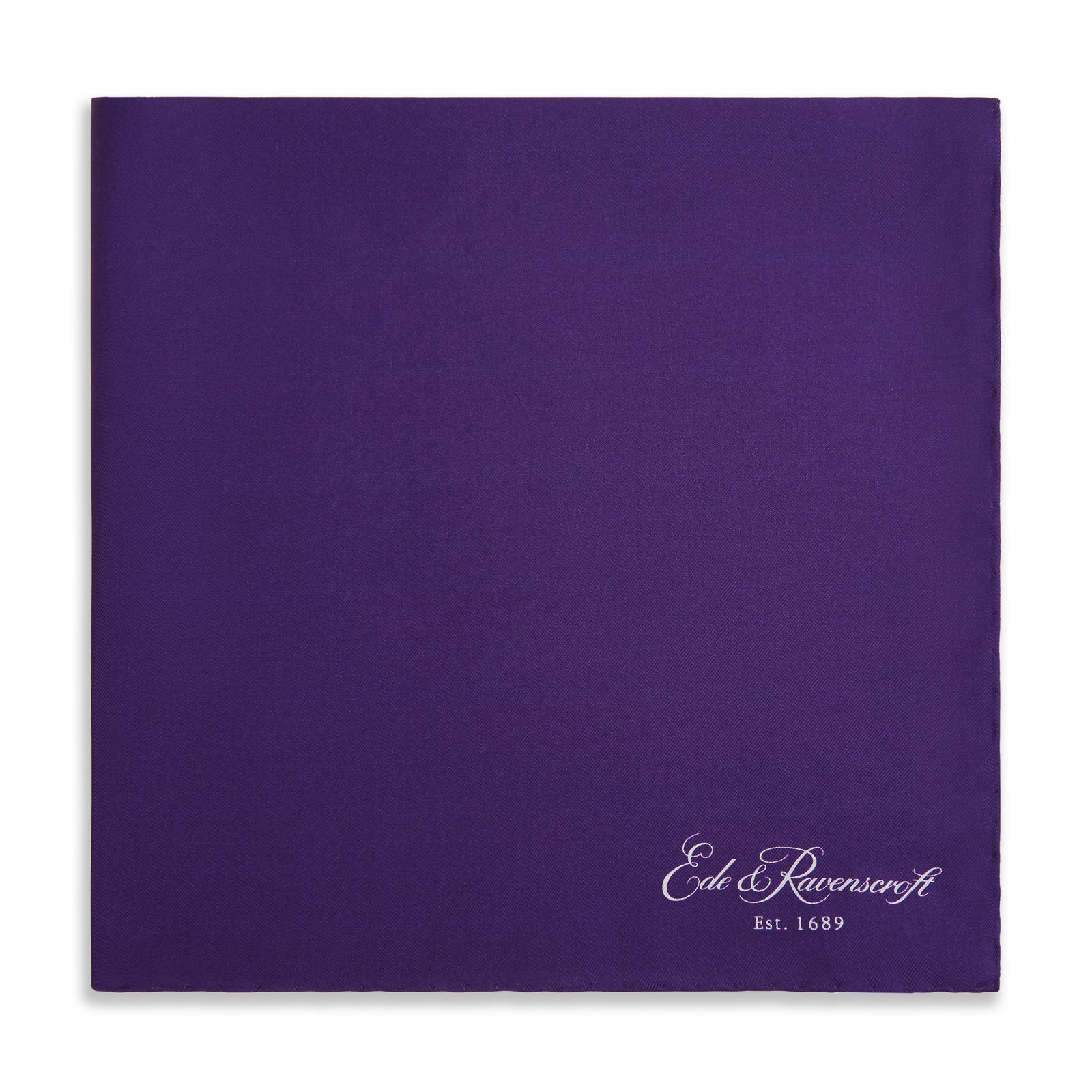 Purple Silk Fine Twill Pocket Square