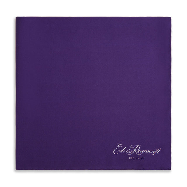 Purple Silk Fine Twill Pocket Square