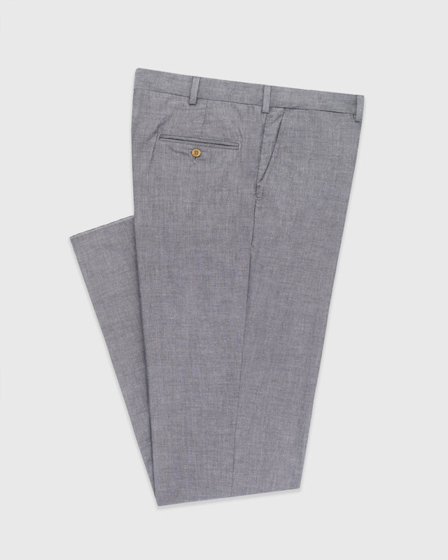 Made-in-USA Navy Cotton Chambray Trouser