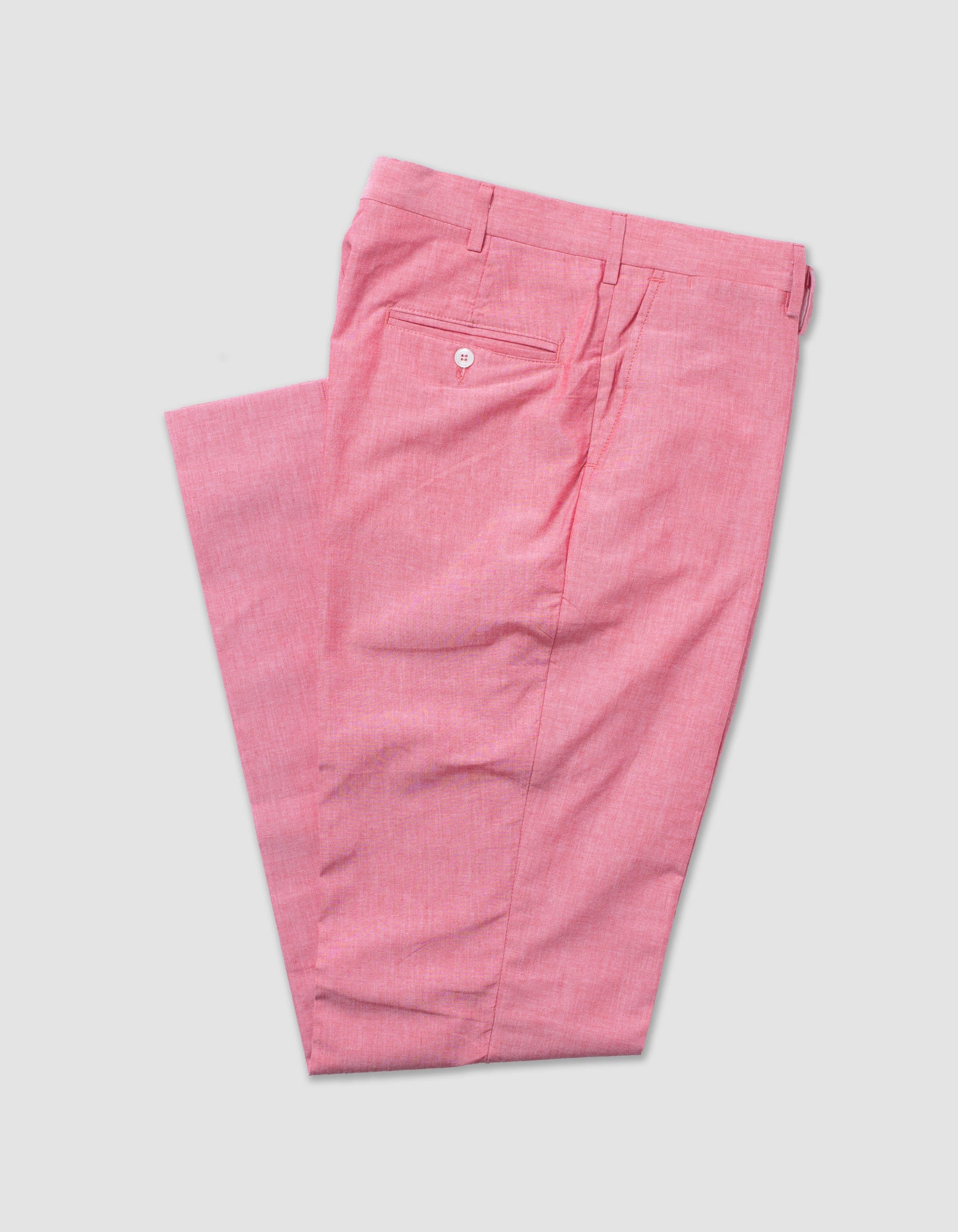 Made In Usa Pink Cotton Chambray Trouser