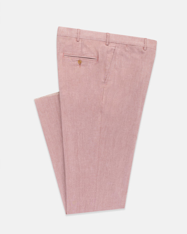 Made In Usa Red Cotton Chambray Trouser