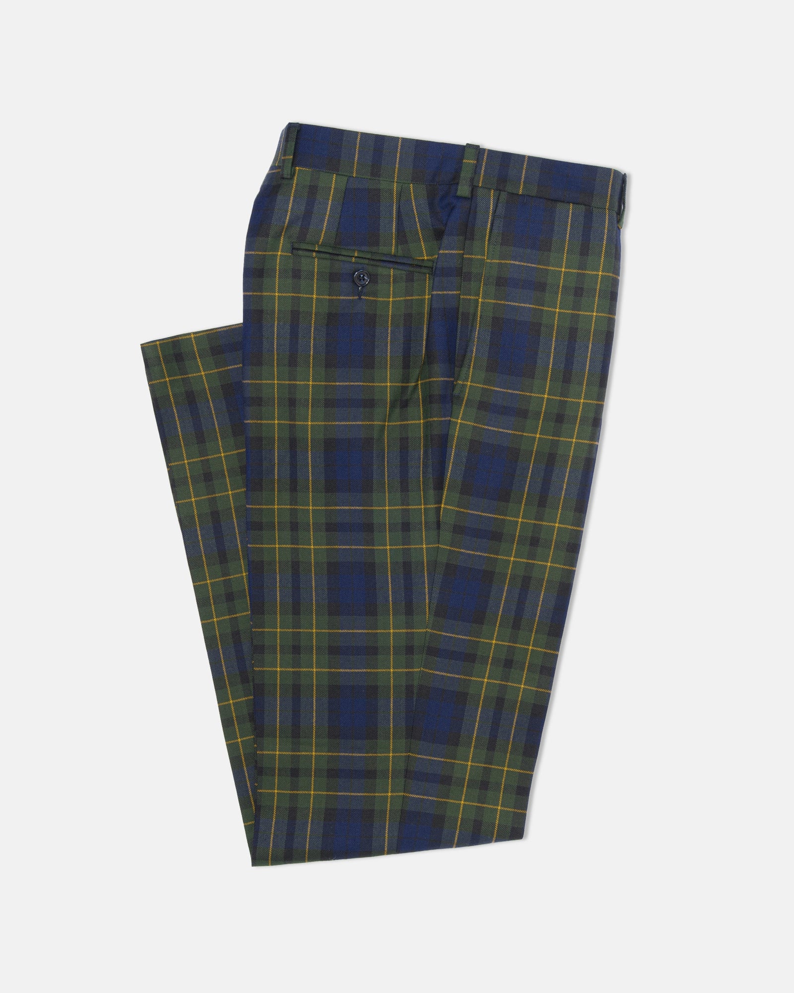 Made In Canada Green Tartan Wool Trouser
