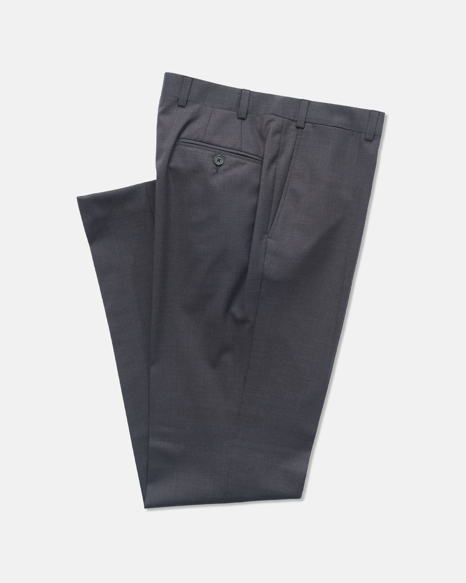 Made In Canada Dark Brown Tropical Wool Trouser