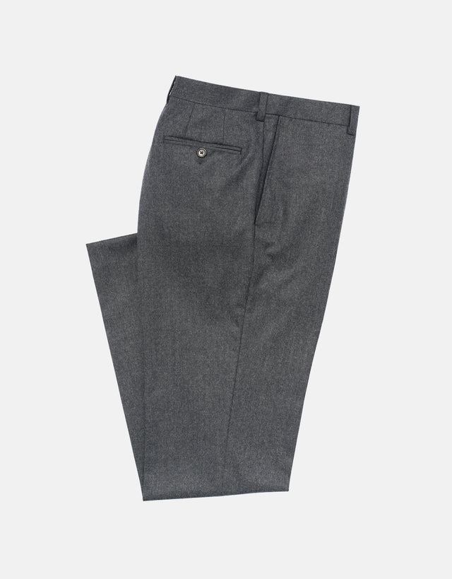 Made In Canada Medium Grey Wool Flannel Trouser