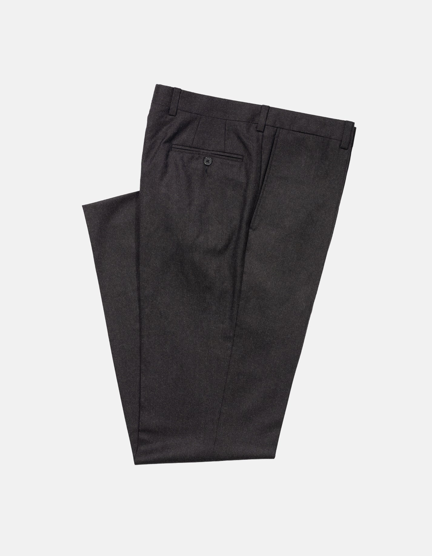 Made In Canada Dark Brown Wool Flannel Trouser