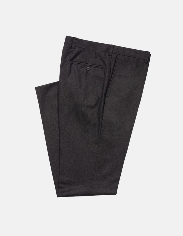 Made In Canada Dark Brown Wool Flannel Trouser