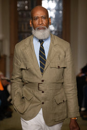 Made-in-England Taupe Linen Safari Jacket