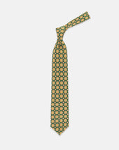 Made In Uk Green Medallion Foulard Tie