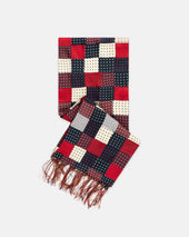 Made In Usa Patchwork Polka Dot Silk Scarf