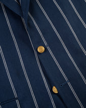 Made In Canada Double Stripe Cotton Linen Blazer