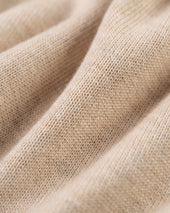 Natural Cotton Cashmere Quarter Zip Sweater