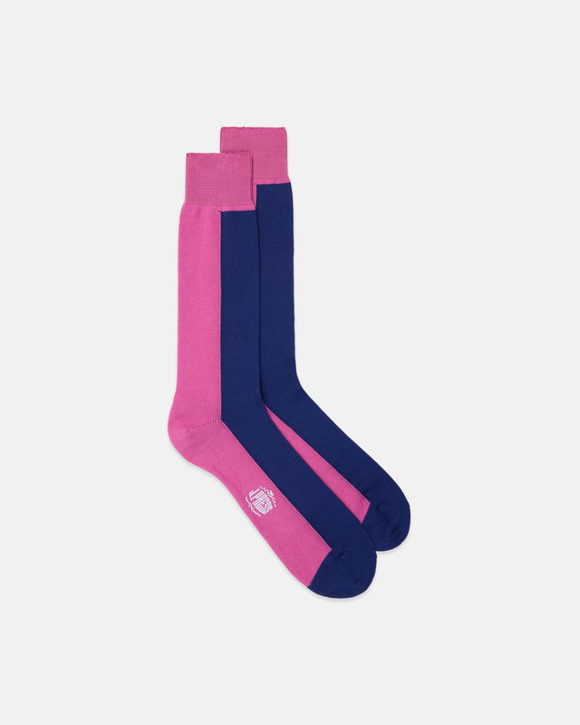 Made In Italy Pink Vertical Stripe Cotton Socks