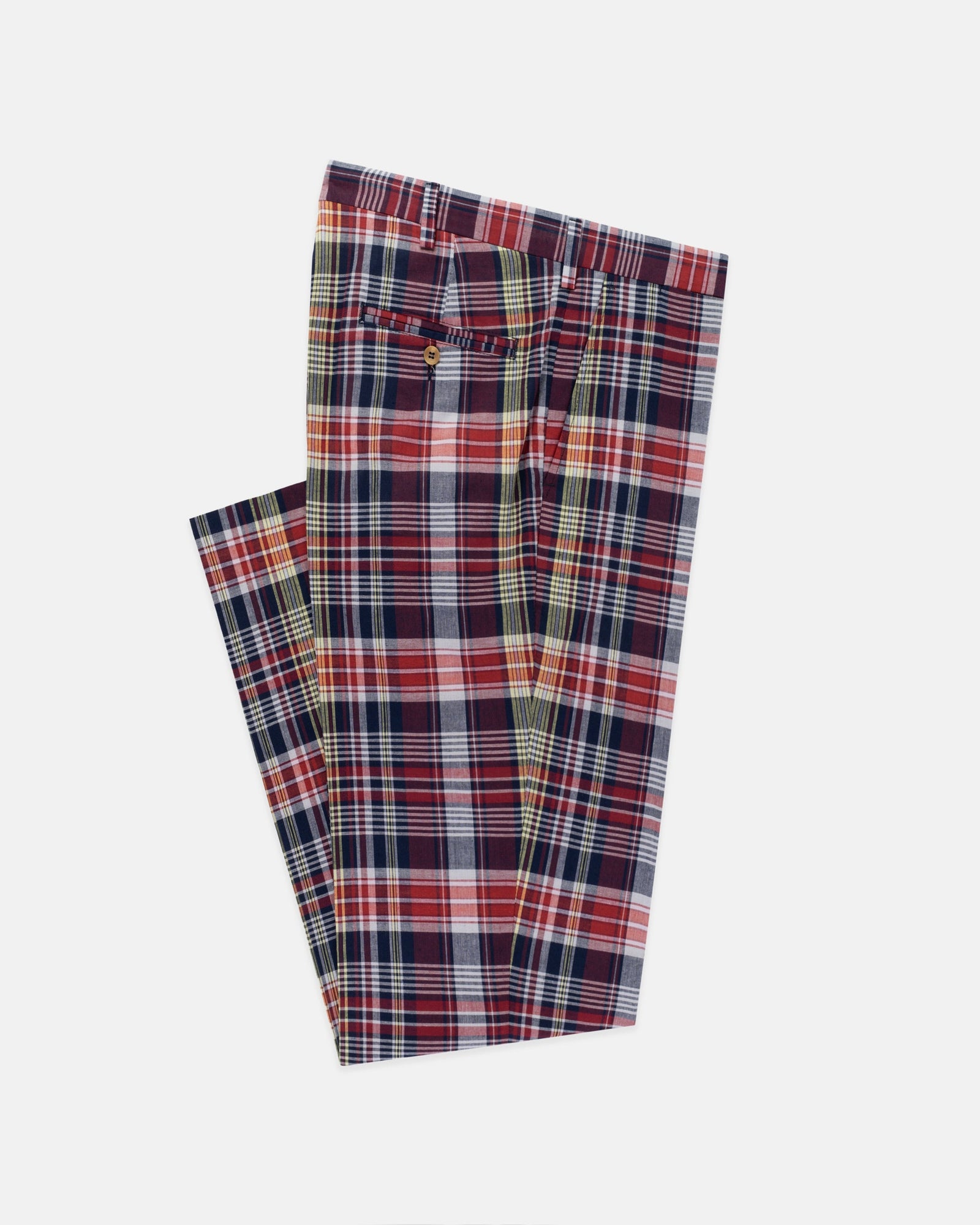 Made In Usa Yellow Authentic Madras Trousers