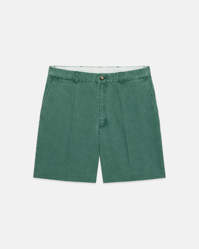 Green Washed Canvas Cape Cod Shorts