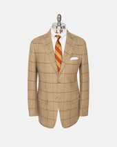 Made In Usa Windowpane Linen Silk Sport Coat