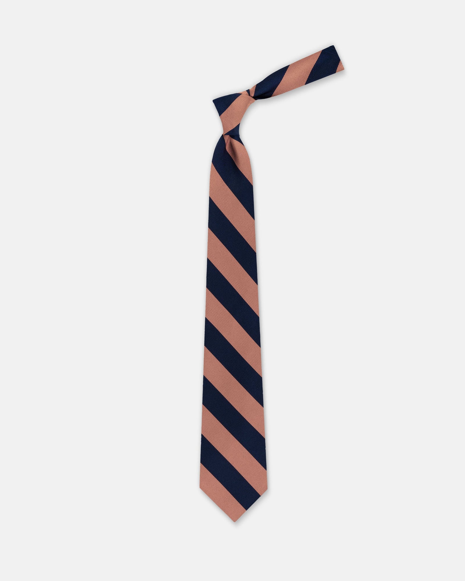 Made In Usa Pink Guard Stripe Silk Repp Tie