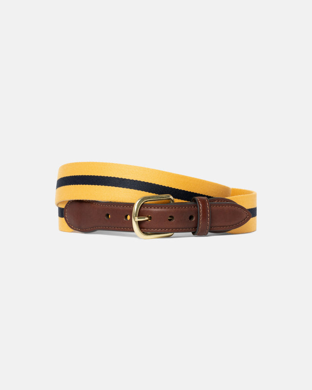Made In Usa Navy Striped Surcingle Belt