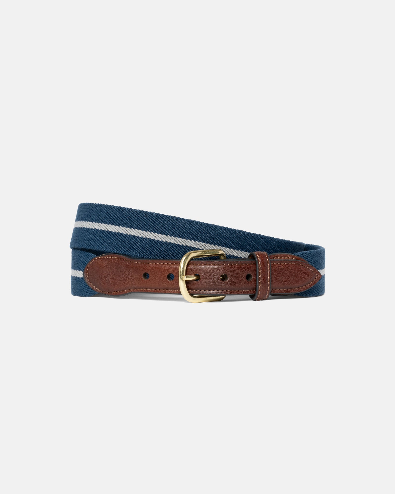 Made In Usa Grey Striped Belgian Stretch Surcingle Belt