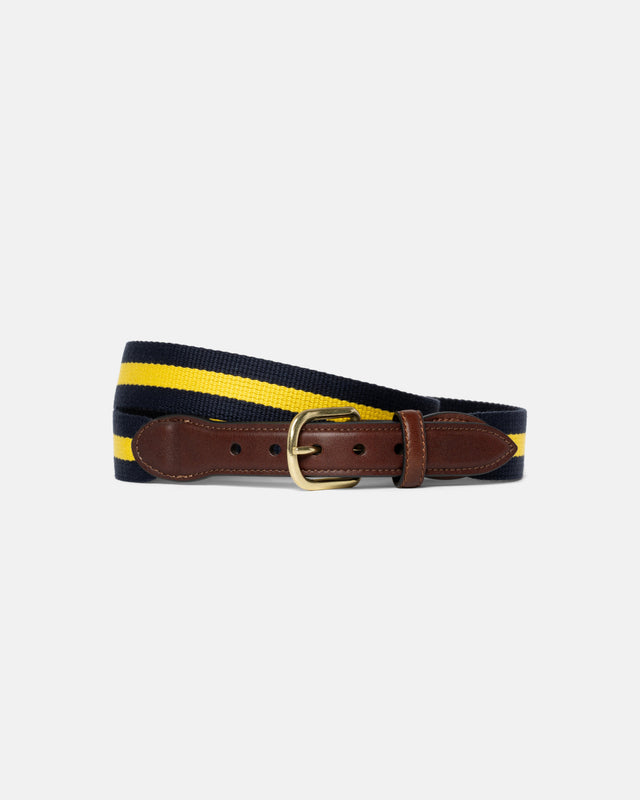 Made In Usa Yellow Striped Surcingle Belt