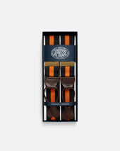 Made In England Orange Striped Barathea Braces