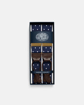 Made In England Polka Dot Jacquard Ribbon Braces