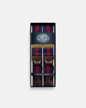 Made In England Red Striped Barathea Braces
