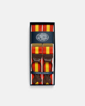 Made In England Yellow Striped Barathea Braces