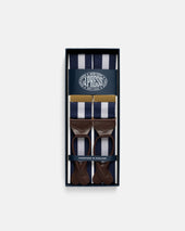 Made In England White Striped Barathea Braces