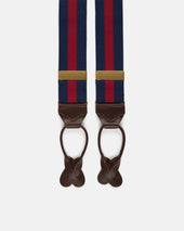 Made In England Red Striped Barathea Braces