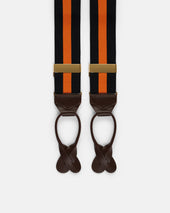 Made In England Orange Striped Barathea Braces