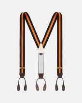 Made In England Orange Striped Barathea Braces