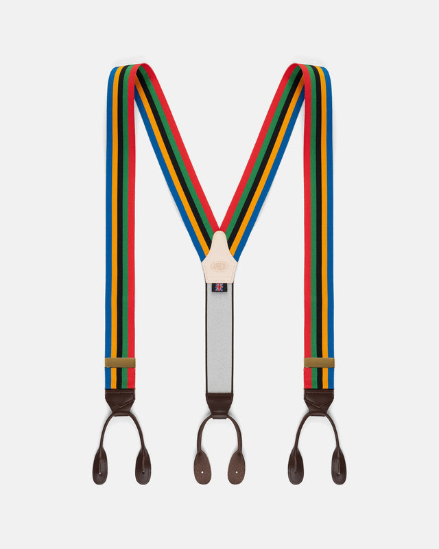 Made In England Colored Striped Barathea Braces