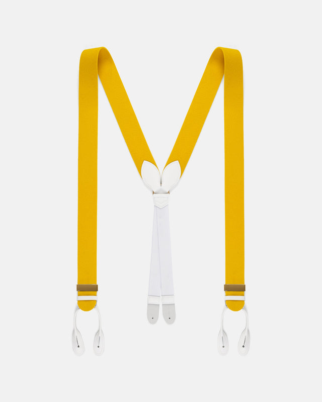 Made In England Gold Wool Boxcloth Braces