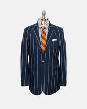 Made In Canada Double Stripe Cotton Linen Blazer