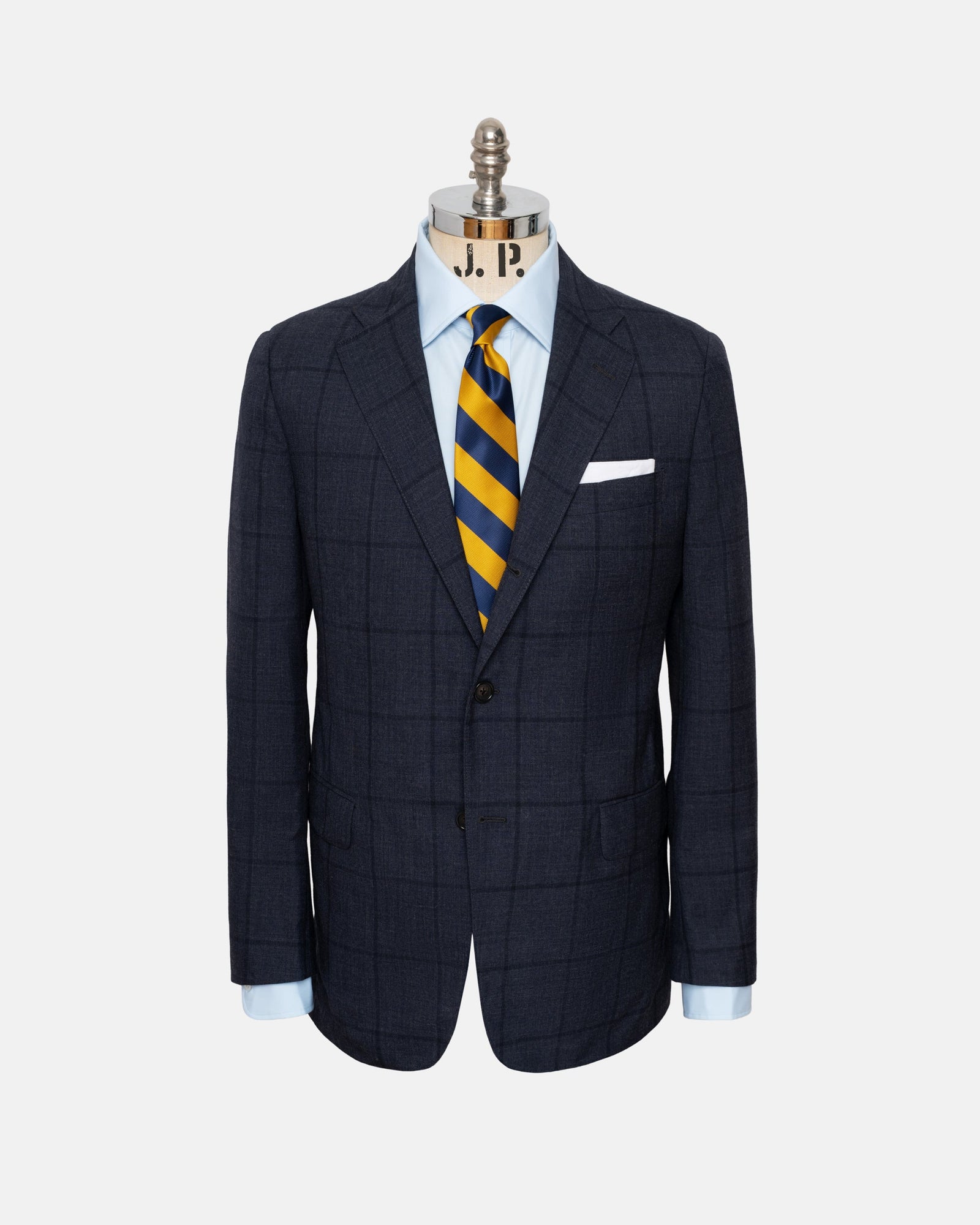 Made In Usa Fox Brothers Char Windowpane Suit
