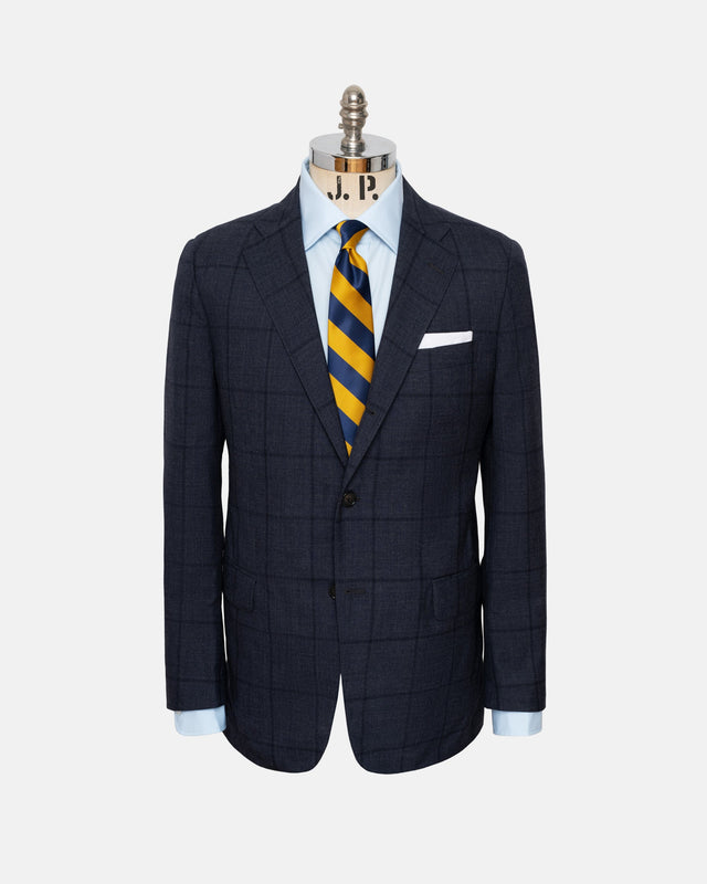 Made In Usa Fox Brothers Char Windowpane Suit