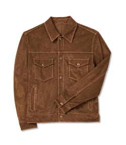 Duffy suede trucker jacket