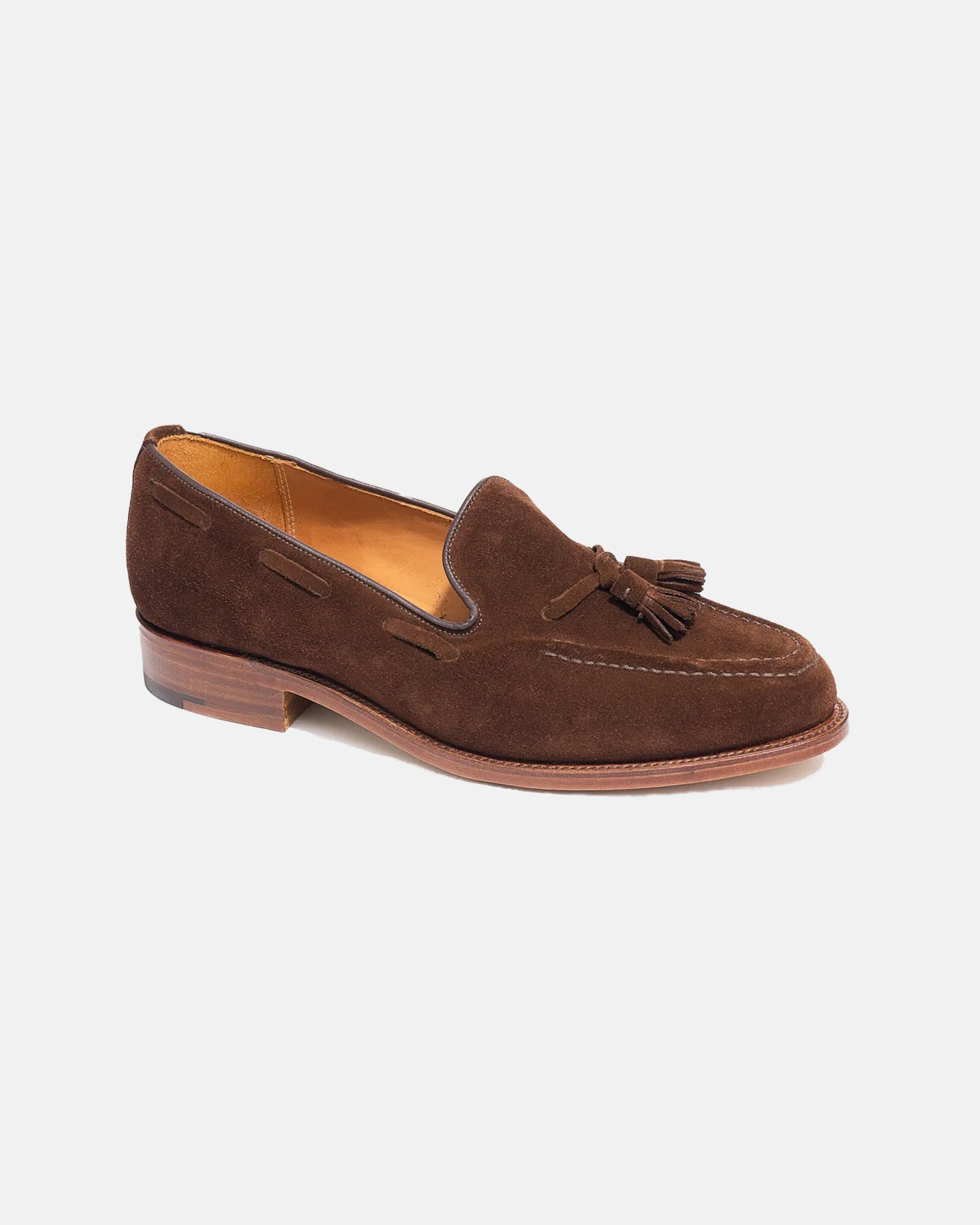 Made In England Snuff Suede Tassel Loafer