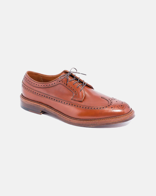 Made-in-USA Burnished Tan Calfskin Longwing Blucher