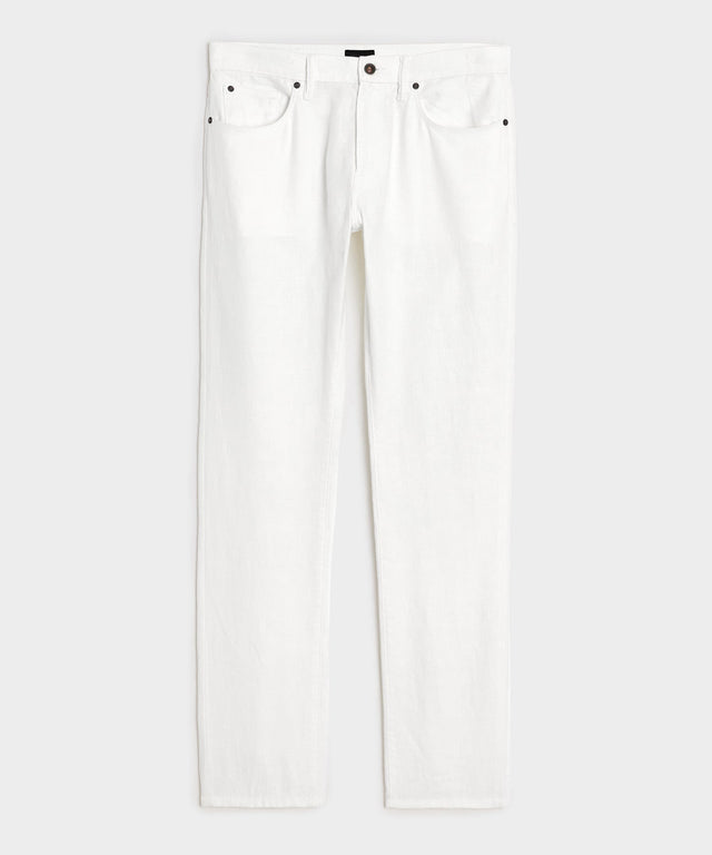 Slim 5-Pocket Linen Pant