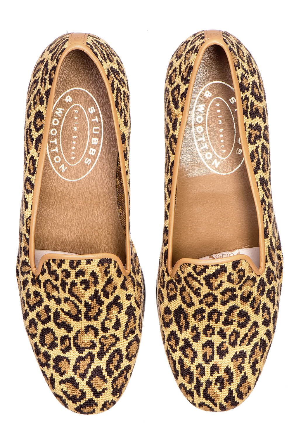 Jane Leopard Needlepoint Slipper (Wide)