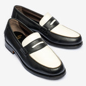 Spectator Loafer - Blanc & Noir Milled - Armin Last