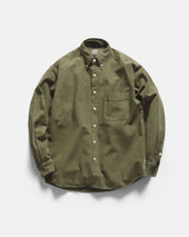 JESPER VINTAGE BUTTON DOWN SHIRT - OLIVE PIGMENT DYED OXFORD CLOTH