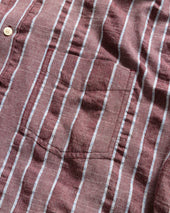 Jesper Vintage Button Down Shirt Tonal Lambrusco Gray Melange Handwoven Exploded Seersucker Oxford