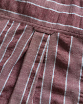 Jesper Vintage Button Down Shirt Tonal Lambrusco Gray Melange Handwoven Exploded Seersucker Oxford