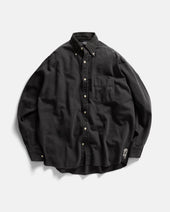 JESPER VINTAGE BUTTON DOWN SHIRT - BLACK PIGMENT DYED OXFORD CLOTH