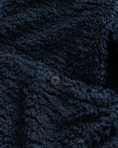 JOSEPH COACH'S JACKET - NAVY ORGANIC COTTON SHERPA