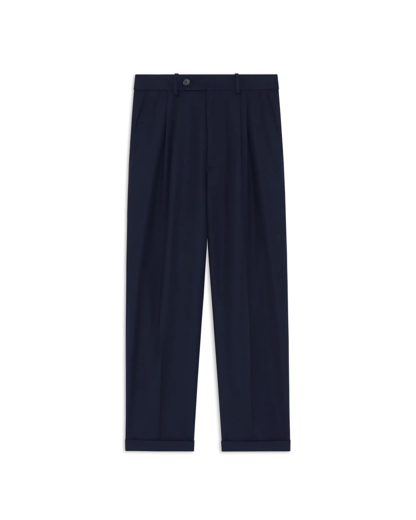 Pantalon Plis Cropped Laine